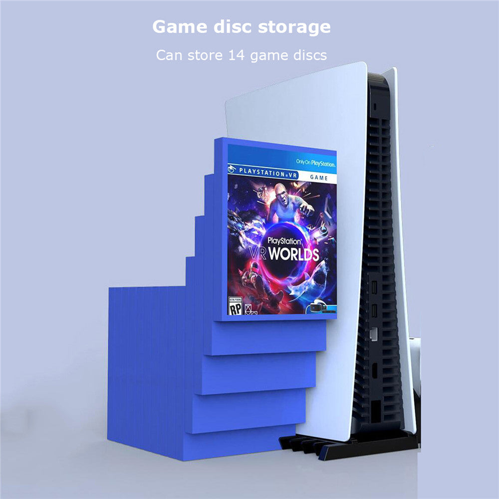IPEGA PG-5009 Multifunctional Vertical Charging Dock Game Controller Charging Stand Storage Holder with Headset Hook Game Disc Container for PS5 IPEGA PG-5009 Multifunctional Vertical Charging Dock Game Controller Charging Stand Storage Holder with Headset Hook Game Disc Container for PS5